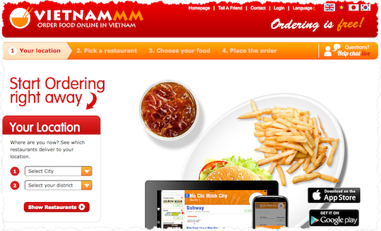 Vietnammm.com for online food ordering